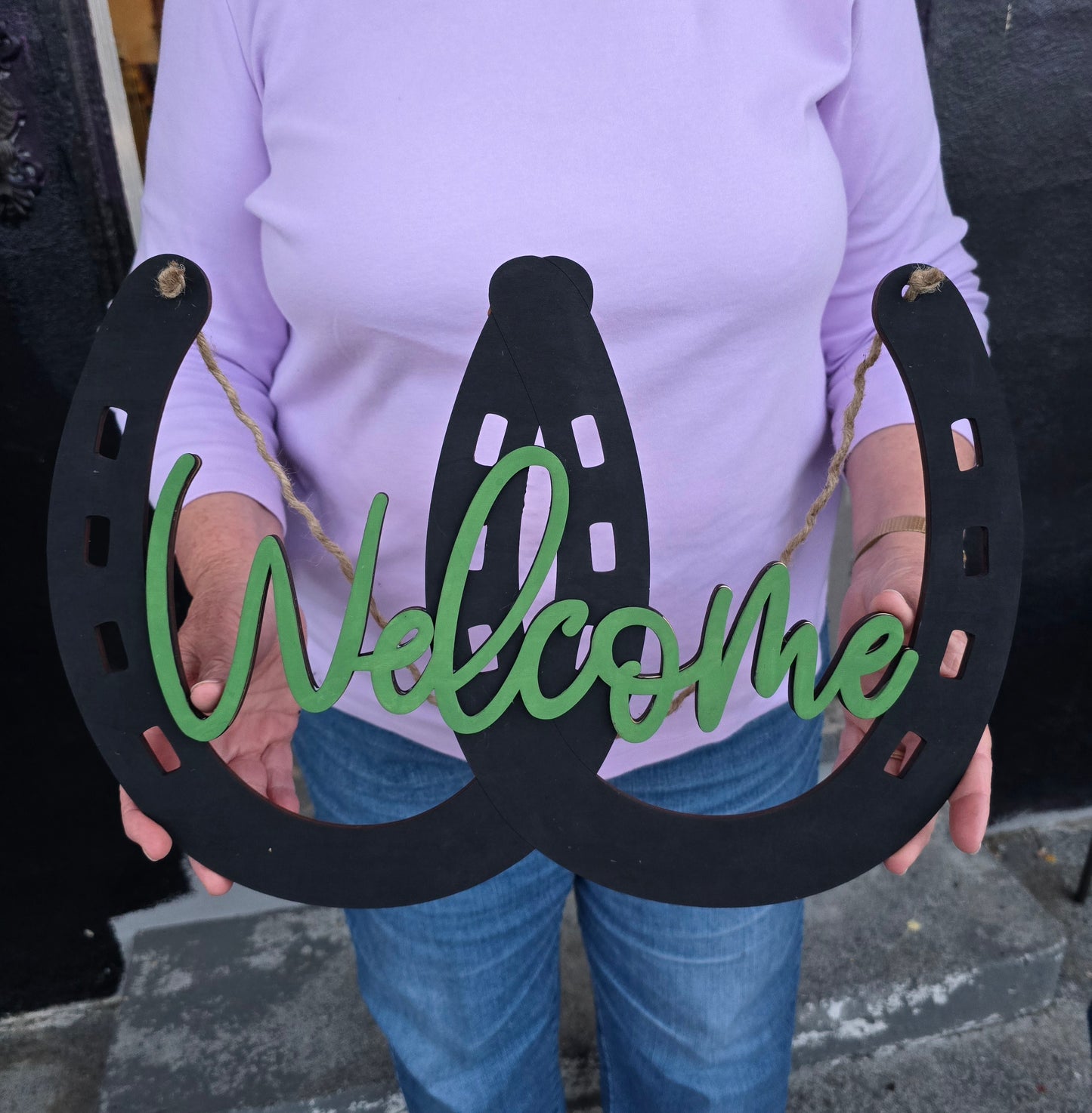 Horse Shoe Welcome Hanger