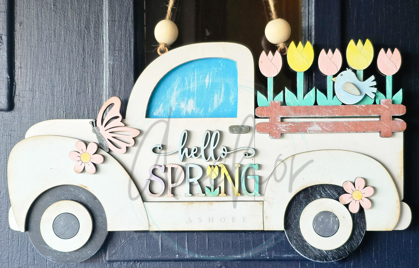 Hello Spring Truck Hanger