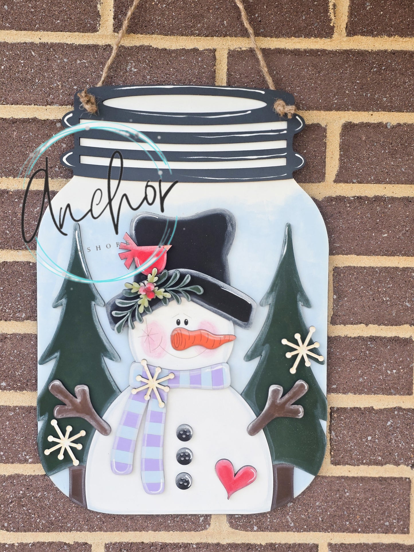Snowman Mason Jar Hanger