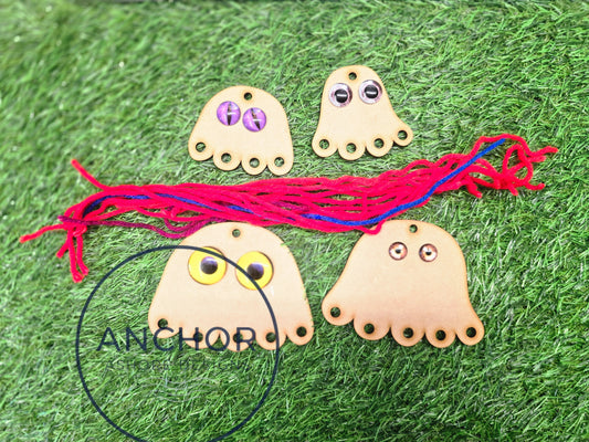Jellyfish Yarn Ornaments