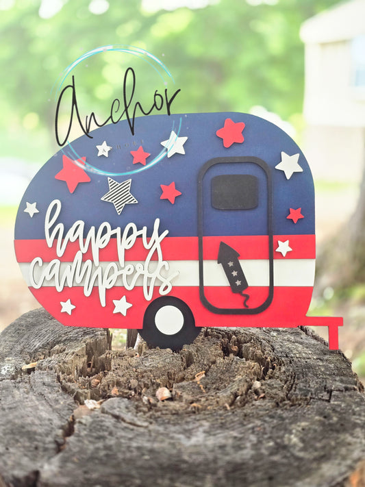 "Happy Campers" Shelf Sitter