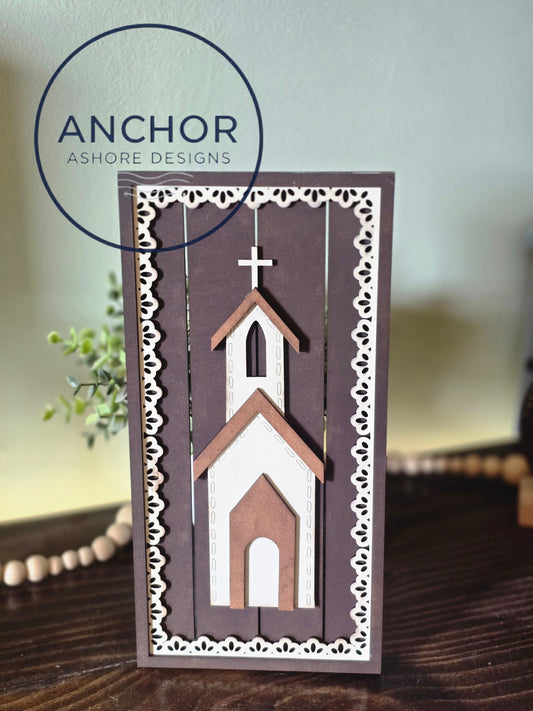 Lace Church Shelf Sitter