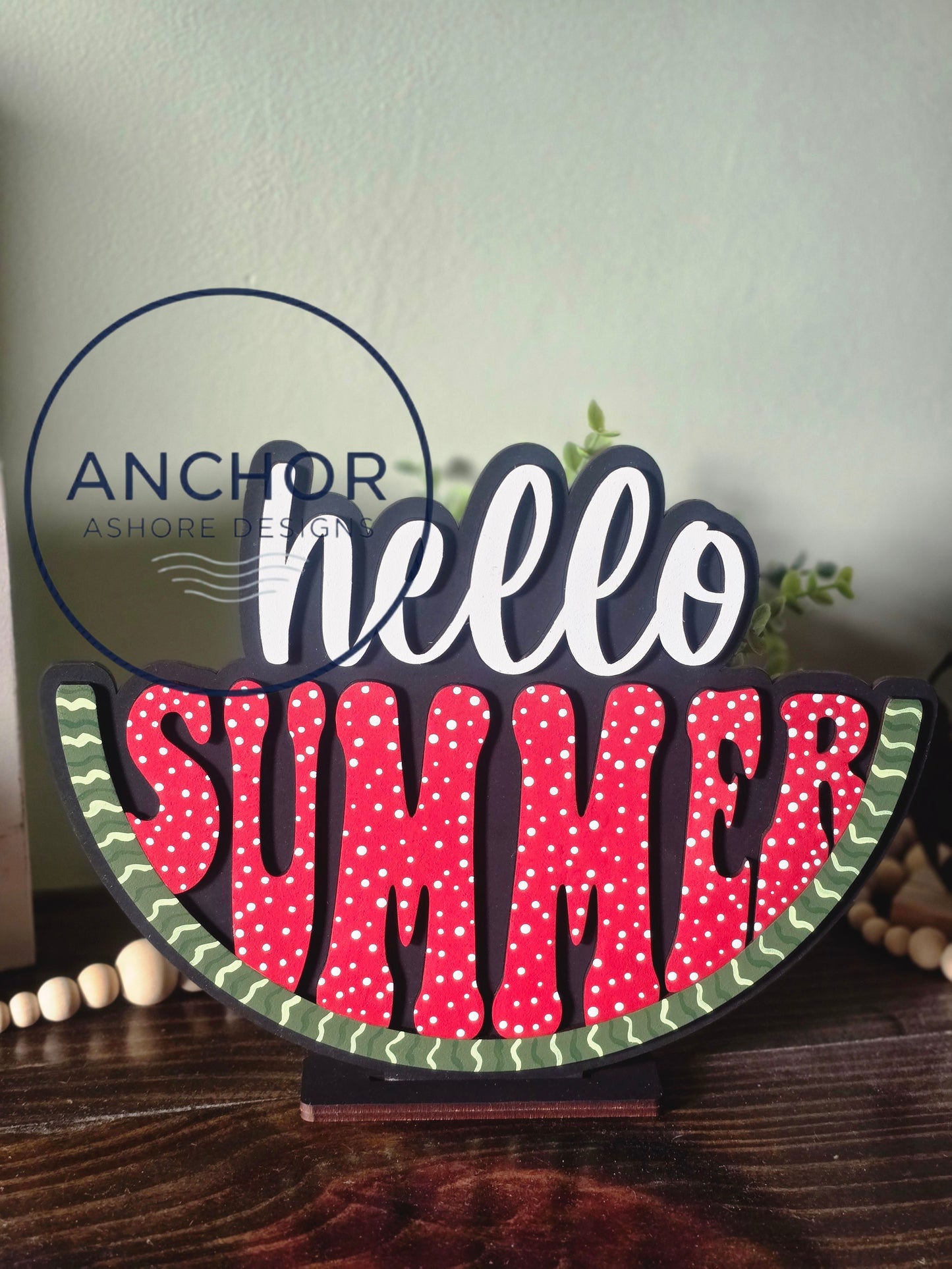 Hello Summer Watermelon Sitter