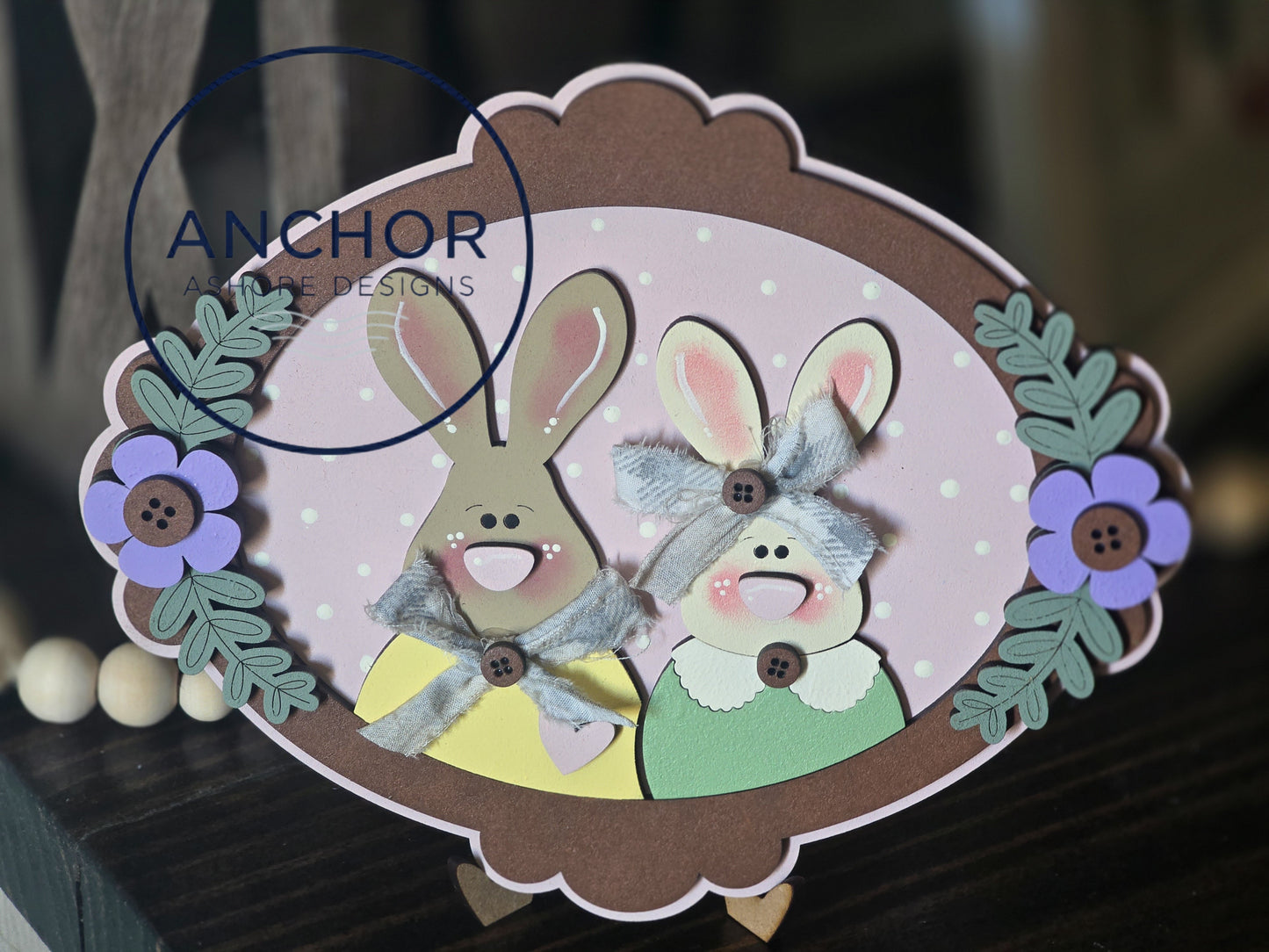 Prim Bunny Couple Frame
