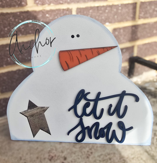 Let It Snow Snowman Leaner
