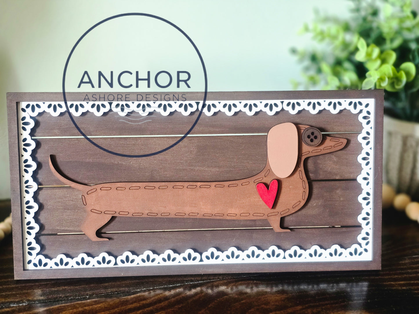 Dog Lace Shelf Sitter